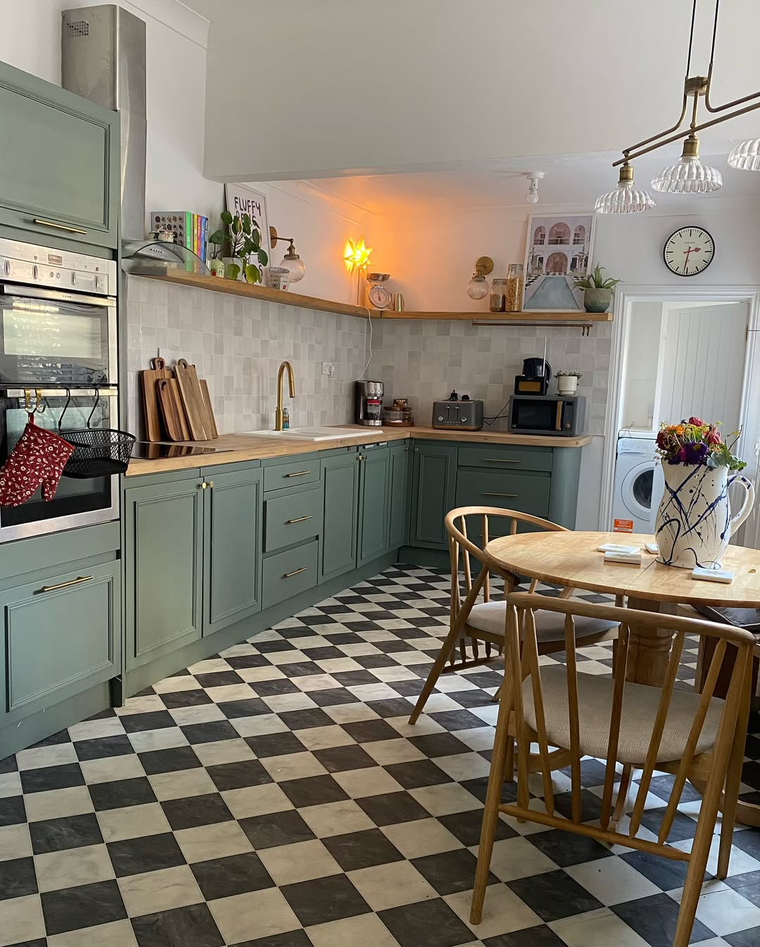 Green painted cabinet