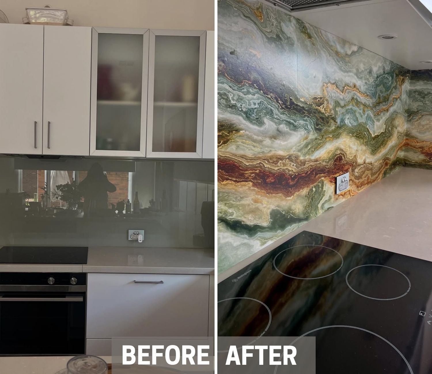 Glass Backsplash to Peel and Stick Backsplash