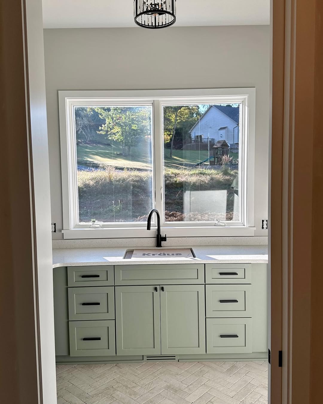 Evergreen fog cabinet colors