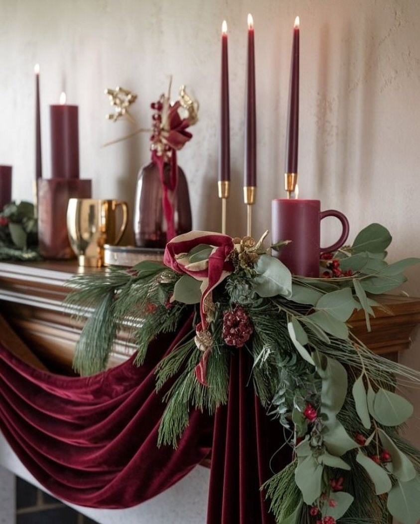 Burgundy and gold instantly feel timeless together