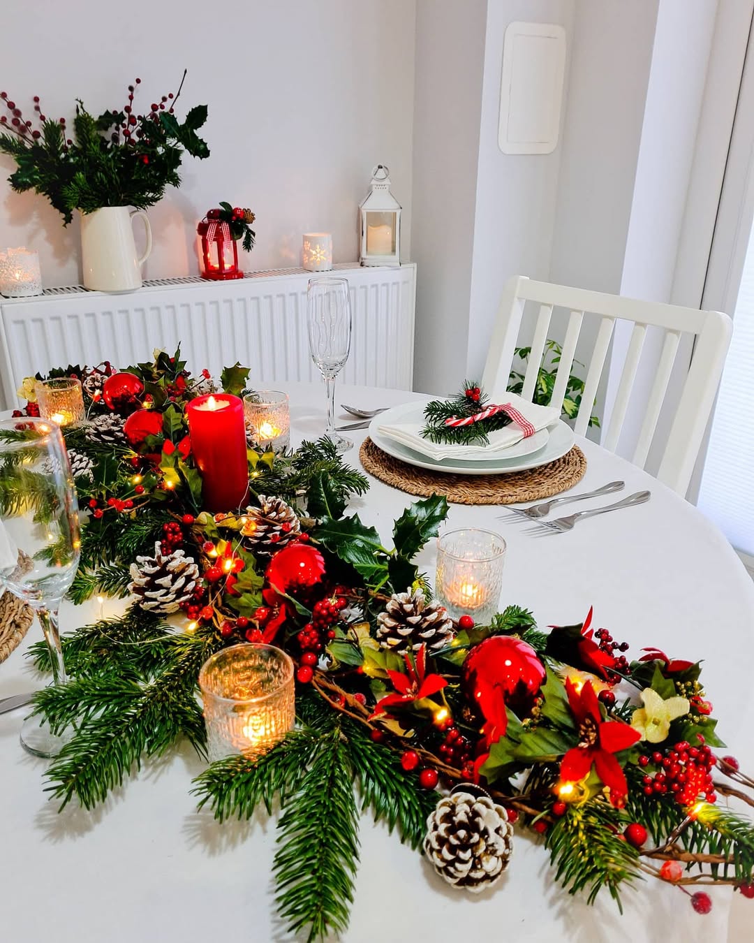 Bring the outdoors in with pinecones and evergreens