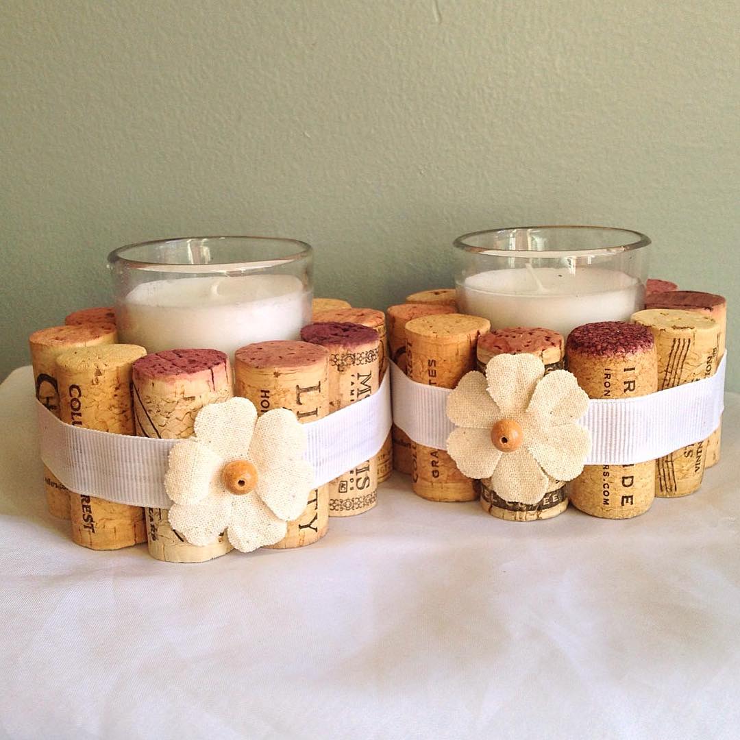 Eco-friendly cork holder perfect for candles