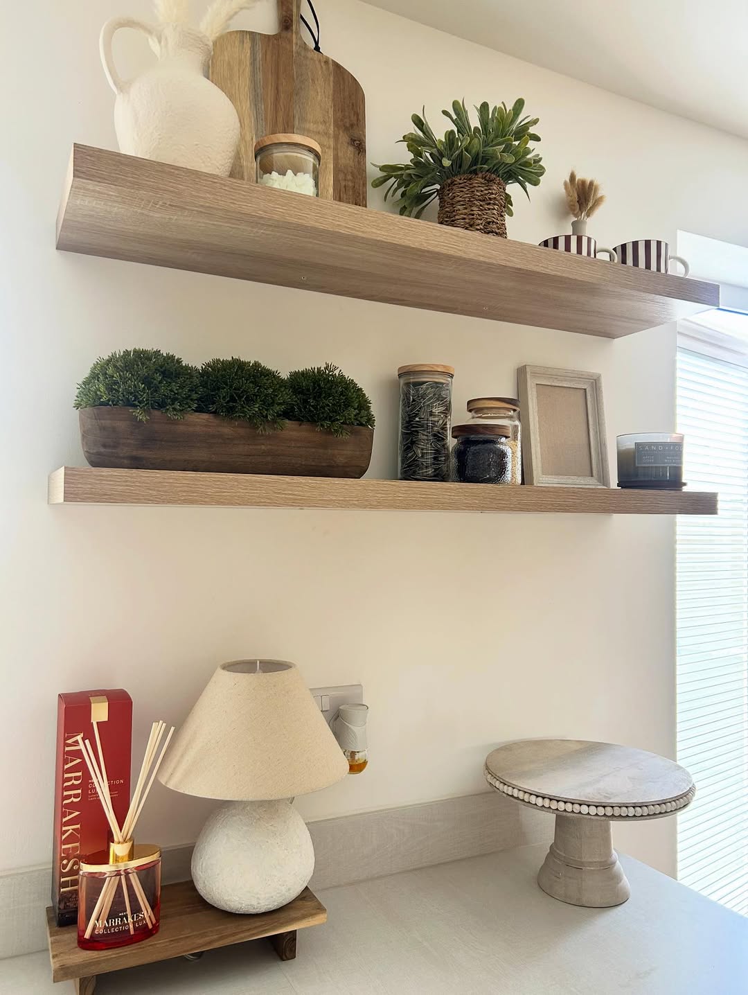 Plants bring fresh life to a shelf
