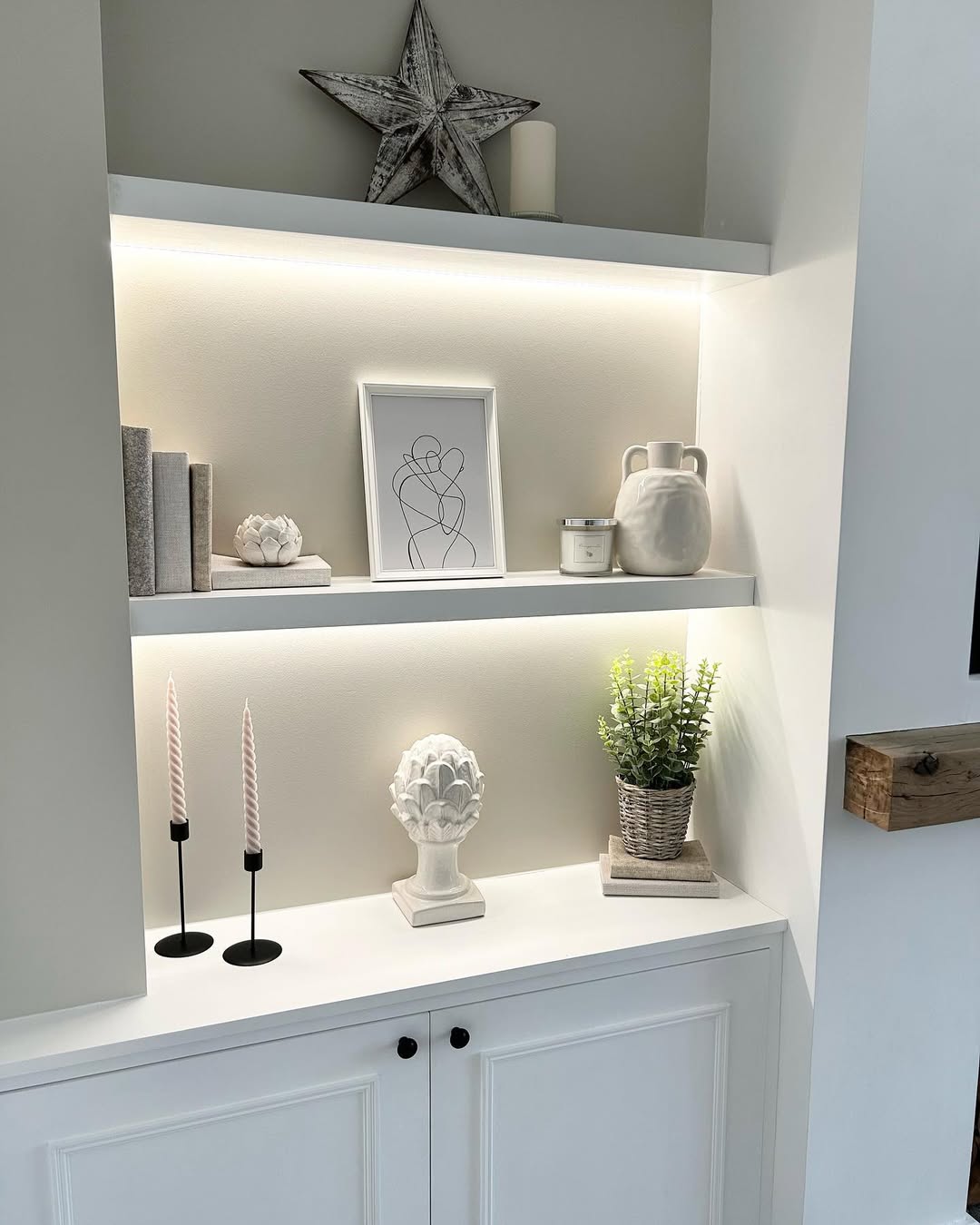 Backlit shelves