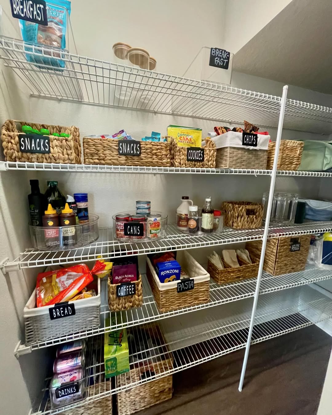 Labelling makes pantry organization easier