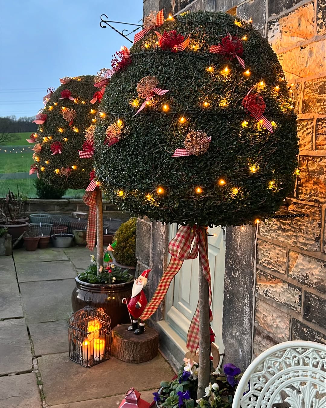 Wrap fairy lights around trees