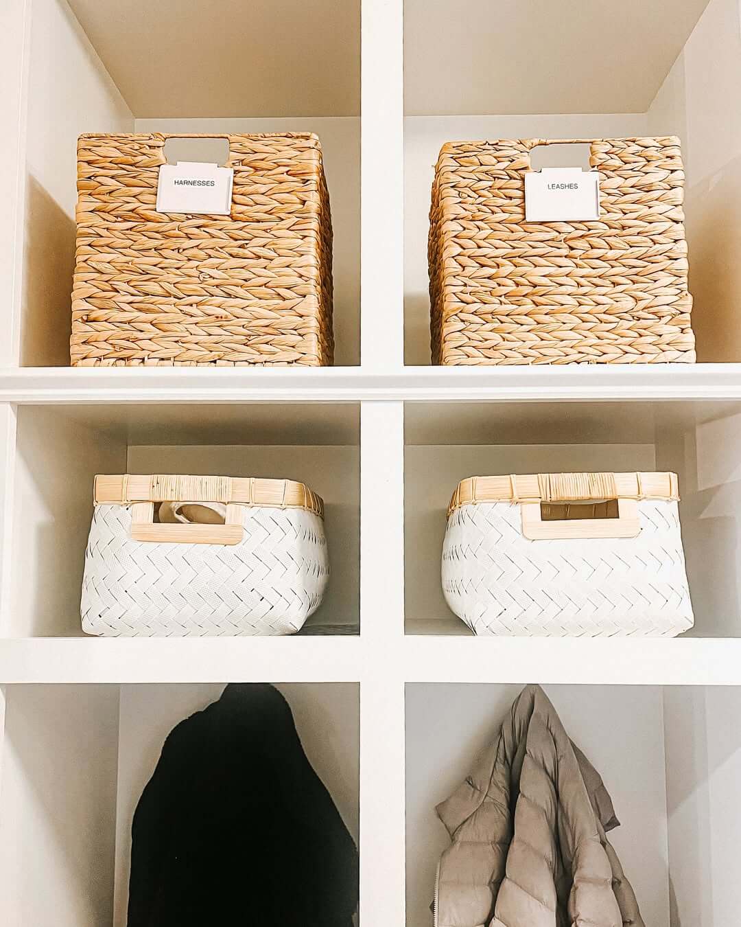 Vertical storage idea for entryway