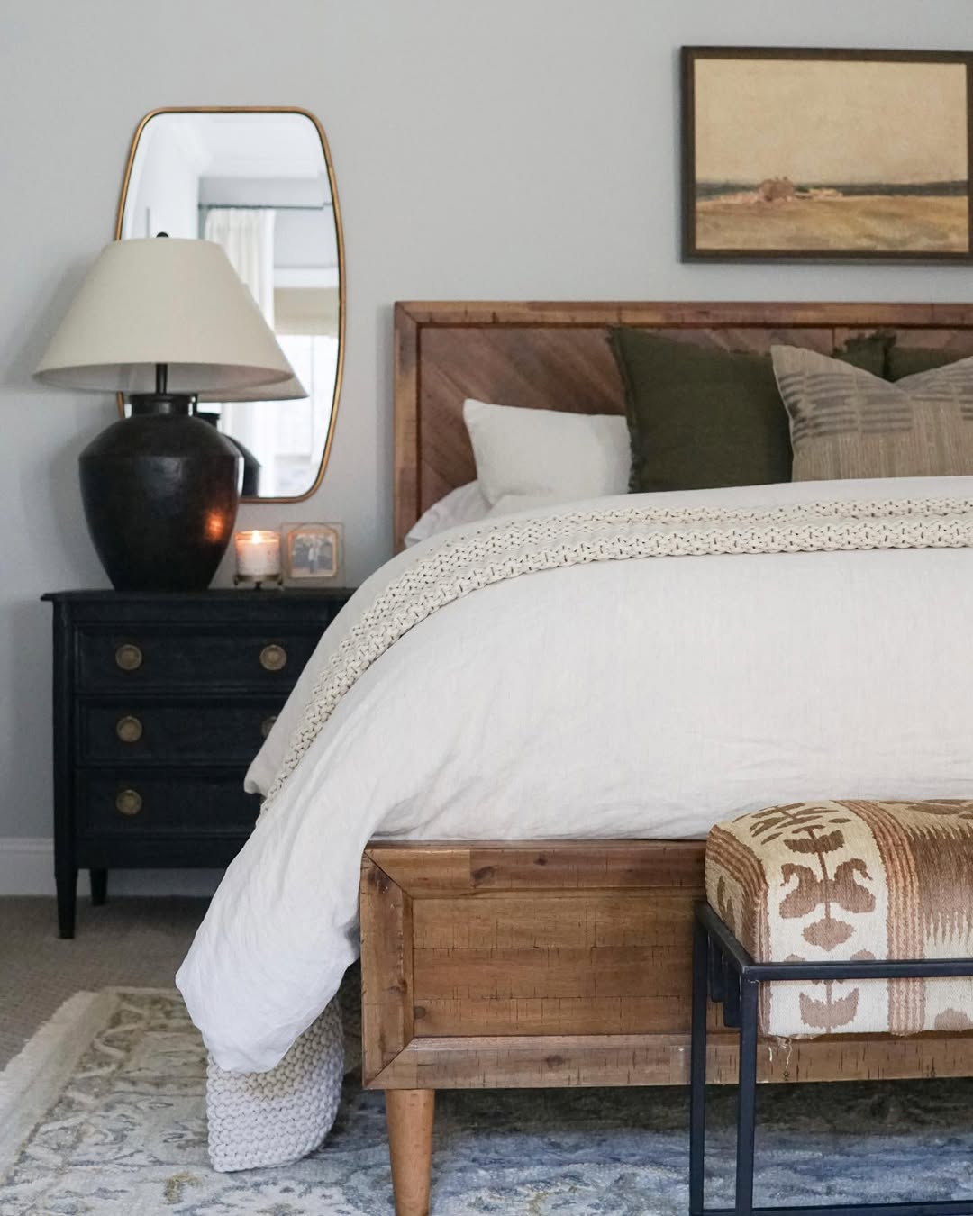 Light, grounded and refreshed bedroom