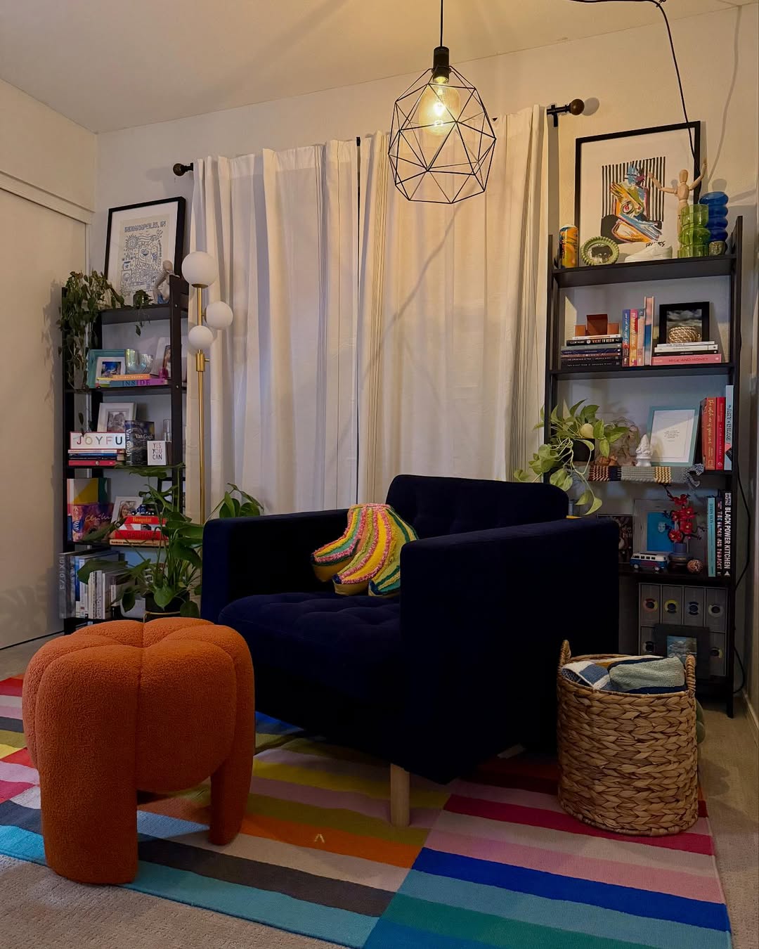 Plants add calmness to the nook