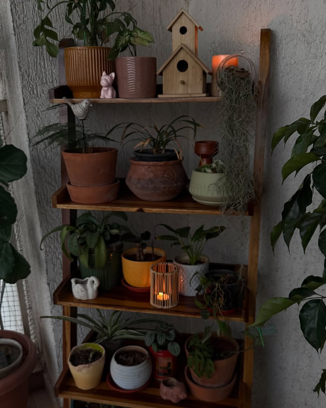 Simple vertical garden in balcony