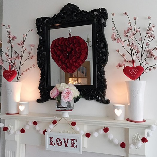 Mirror adds height to the mantel