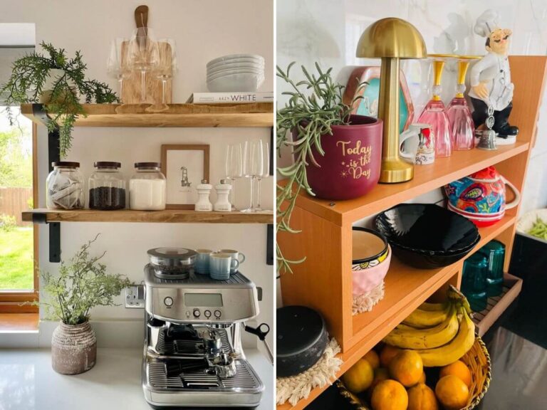 Kitchen shelf decor