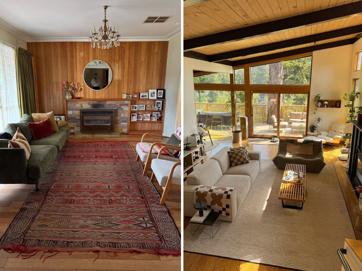 mid century modern living room